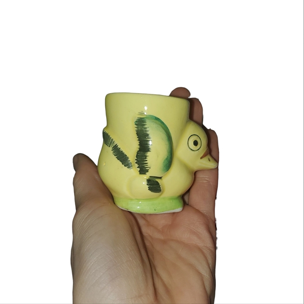 Vintage Japan Yellow Duck Egg Cup
